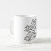 Irish Slang Word Art Map Kaffee Tasse (Vorderseite Links)