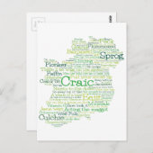 Irish Slang Word Art Map Postcard Postkarte (Vorne/Hinten)