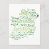 Irish Slang Word Art Map Postcard Postkarte (Vorderseite)
