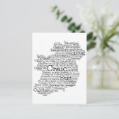 Irish Slang Word Art Map Postcard Postkarte (Stehend Vorderseite)