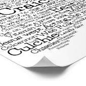 Irish Slang Word Art Map Poster (Ecke)