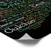 Irish Slang Word Art Map Poster (Ecke)