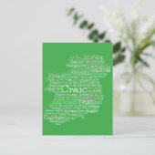 Irish Slang Word Art Map Postkarte (Stehend Vorderseite)
