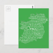 Irish Slang Word Art Map Postkarte (Vorne/Hinten)