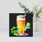 Irish Snakes & St. Patrick's Day Beer Einladung (Stehend Vorderseite)