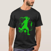 Irish Soccer Kleeblatt Funny Irish St Patrick Day T-Shirt (Vorderseite)