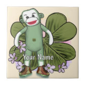 Irish Sock Monkey Fliese (Vorderseite)