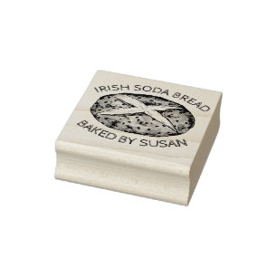 Irish Soda Bread Loaf gebacken durch Personalisier Gummistempel