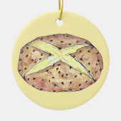 Irish Soda Broad Loaf Saint Patrick's Day Baking Keramik Ornament (Vorne)