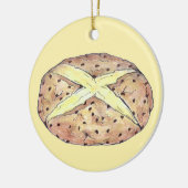 Irish Soda Broad Loaf Saint Patrick's Day Baking Keramik Ornament (Links)