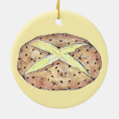 Irish Soda Broad Loaf Saint Patrick's Day Baking Keramik Ornament (Hinten)