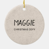 Irish Soft Coated Wheaten Terrier Cartoon Dog Head Keramik Ornament (Hinten)