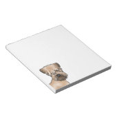 Irish Soft Coated Wheaten Terrier Cartoon Dog Head Notizblock (angewinkelt)