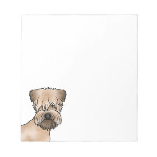 Irish Soft Coated Wheaten Terrier Cartoon Dog Head Notizblock