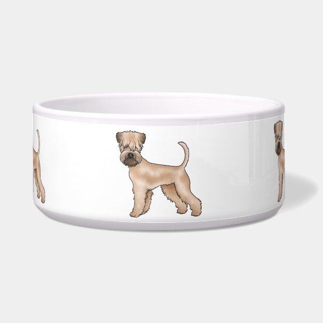 Irish Soft Coated Wheaten Terrier Cartoon Hunde Napf (Vorderseite)