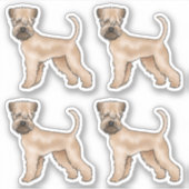 Irish Soft Coated Wheaten Terrier Niedlich Cartoon Aufkleber (Vorderseite)