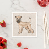 Irish Soft Coated Wheaten Terrier Niedlich Cartoon Serviette (Beispiel)