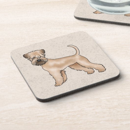 Irish Soft Coated Wheaten Terrier Niedlich Hund Be Getränkeuntersetzer (Linke Seite)