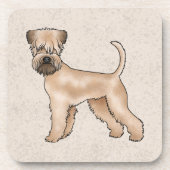 Irish Soft Coated Wheaten Terrier Niedlich Hund Be Getränkeuntersetzer (Vorderseite)