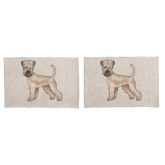 Irish Soft Coated Wheaten Terrier Niedlich Hund Be Kissenbezug (Vorderseite-Set)