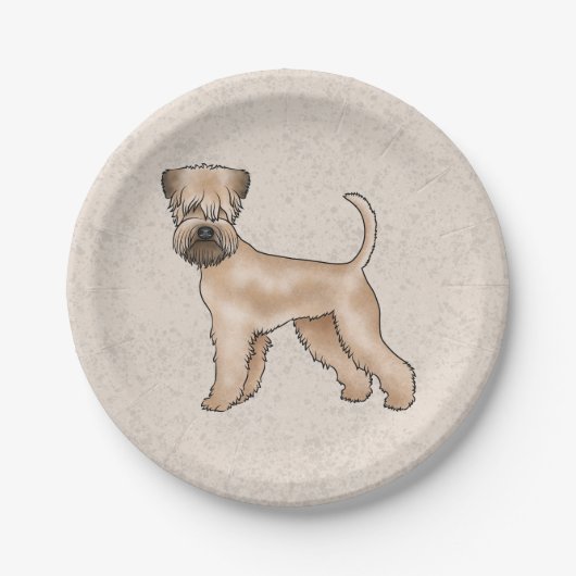 Irish Soft Coated Wheaten Terrier Niedlich Hund Be Pappteller (Vorderseite)