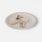 Irish Soft Coated Wheaten Terrier Niedlich Hund Be Pappteller (Schrägansicht)