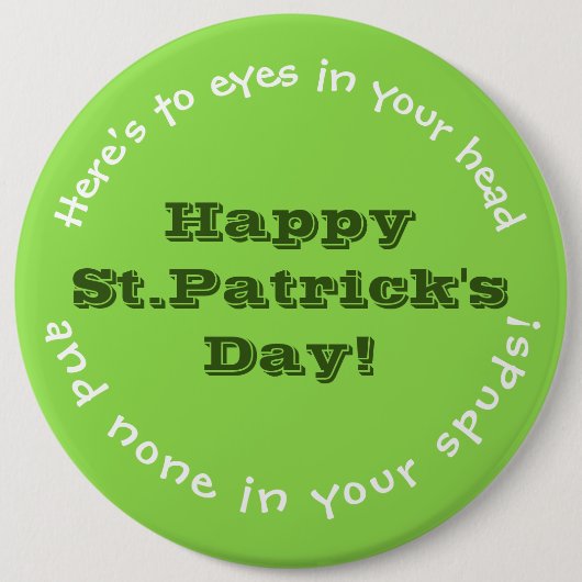 IRISH SPASS/ST. PATRICK'S DAY BUTTON/ZOLLBAR BUTTON (Vorderseite)