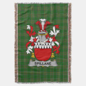 Irish Spillane oder O_Spillane Coat of Arms Family Decke (Vorderseite Vertikal)