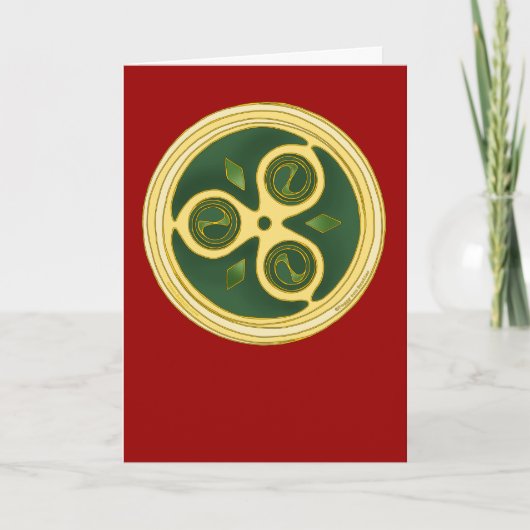 Irish Spiral Design Weihnachtskarte Feiertagskarte (Vorderseite)