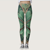 Irish Splendor: Die Leggings des Boho-Kleeblatts (Vorderseite)