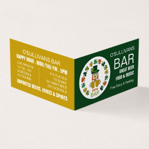 Irish Sports Bar, Pub/Brauerei, im Einzelnen Visitenkarten