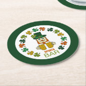 Irish Sports Bar, Pub/Brauerei Runder Pappuntersetzer (Angewinkelt)
