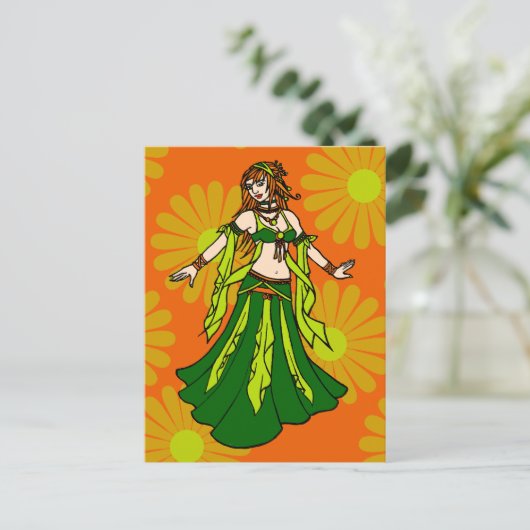 Irish Spring Bly Dancer Postkarte (Stehend Vorderseite)