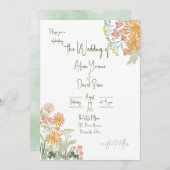 Irish Springtime Daisies Wedding Einladung (Vorne/Hinten)