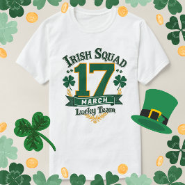 Irish Squad 17 März Glücksspiel-Mannschaftssport a T-Shirt