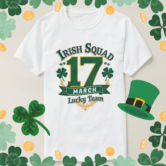 Irish Squad 17 März Glücksspiel-Mannschaftssport a T-Shirt
