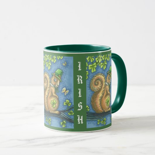 IRISH SQUIRREL ST. PATRICK'S DAY TASSE Green (VorderseiteRechts)