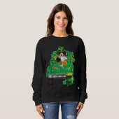 Irish St bernard St Patrick's Day Funny Leprechaun Sweatshirt (Vorne ganz)