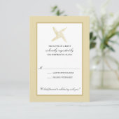 Irish St. Brigid's Cross Wedding RSVP Einladung (Stehend Vorderseite)