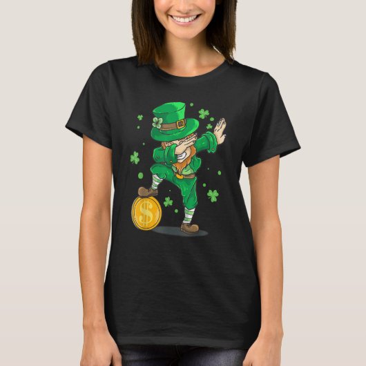 Irish St Patrick Day Dabbing Leprechaun Kid Toddl T-Shirt (Vorderseite)