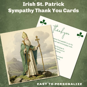 Irish St. Patrick Religious Beileid Condolence Dankeskarte