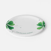 Irish St. Patrick's Day Baby Shower Pappteller (Schrägansicht)