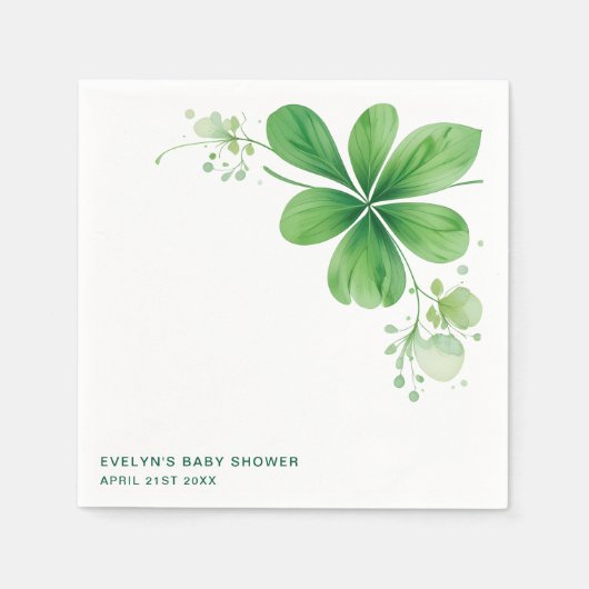 Irish St. Patrick's Day Baby Shower Serviette (Vorderseite)