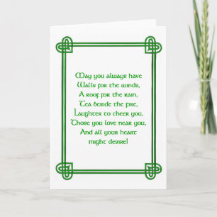 Irish St. Patrick's Day Card mit keltischem Design Karte