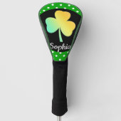 Irish St Patrick's Day Custom Designed Kleeblatt Golf Headcover (Vorderseite)