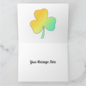 Irish St Patrick's Day Custom Designed Kleeblatt Karte (Innenseite)