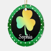 Irish St Patrick's Day Custom Designed Kleeblatt Keramik Ornament (Links)