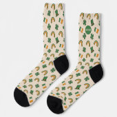 Irish St Patrick's Day Elements Muster Socken (Linkes Detail)