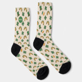 Irish St Patrick's Day Elements Muster Socken (Rechts)