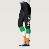 IRISH St. Patrick's Day Flag Ireland Black Leggings (Links)